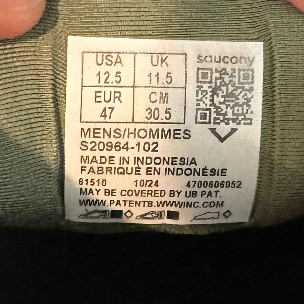 Saucony | Triumph 22 Running Shoes - Olivine Green White ; Mens 12.5 - Picture 8 of 8
